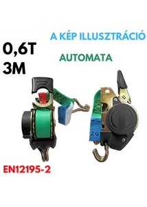 Rakományrögzítő, teherbírás: 0,6T, hossz: 3,5m automata