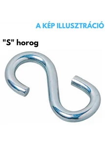S horog 5 mm vastagságban, fém kivitelben