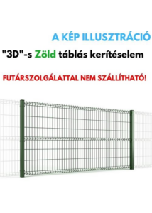 3D Táblás kerítéselem 1230x2500-4,0mm (55x200) zöld RAL6005 (TR)