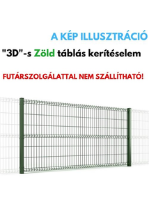 3D Táblás kerítéselem 1230x2500-4,0mm (55x200) zöld RAL6005 (TR)