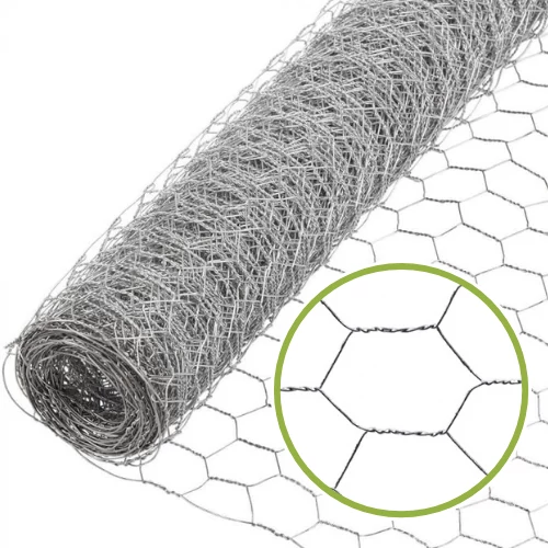 Horganyzott csibefonat, 100 cm magas, 25x25 mm osztás, 0,8 mm huzalvastagság, 10 m hosszú tekercsben. Ideális kisállatkerítésekhez, baromfihálóként és kertvédelemre.