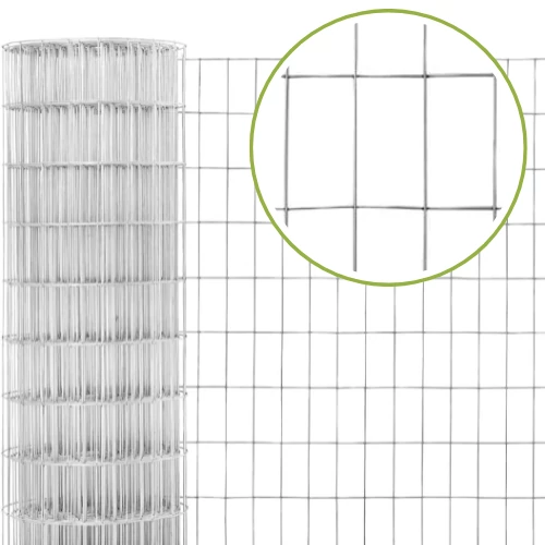 FIX osztású ponthegesztett tekercses kerítés 100cm magasságú, 50x50mm osztással 2,0mm anyagvastagsággal 25 méter (100-050-20-2,0 UA)