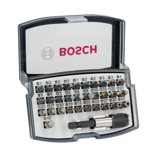 Bosch 32 db-os bit készlet tárolódobozban
