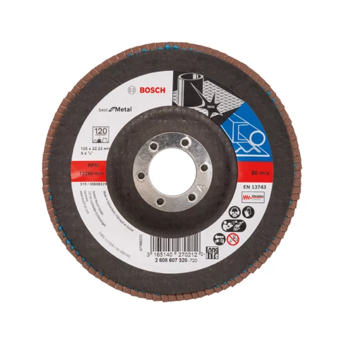 Bosch PRO X571 lamellás csiszolókorong 125 mm, G120