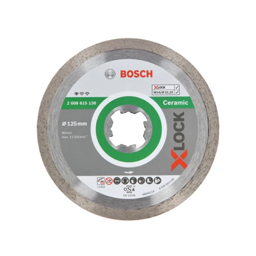 Bosch gyémánt vágókorong kerámiához 125×22 mm X-Lock