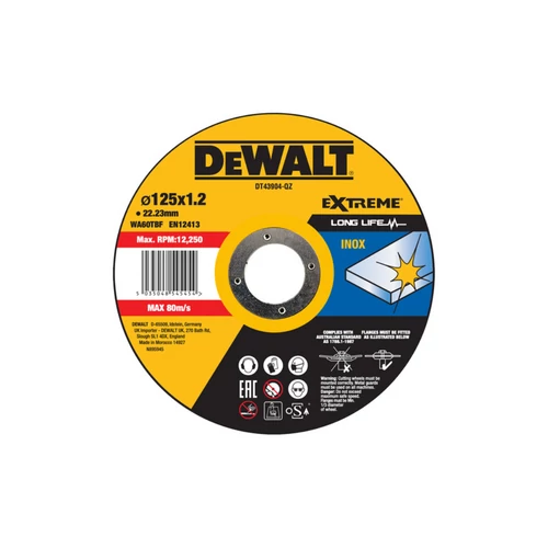 DeWalt Extreme inox vágókorong 125×1,2 mm