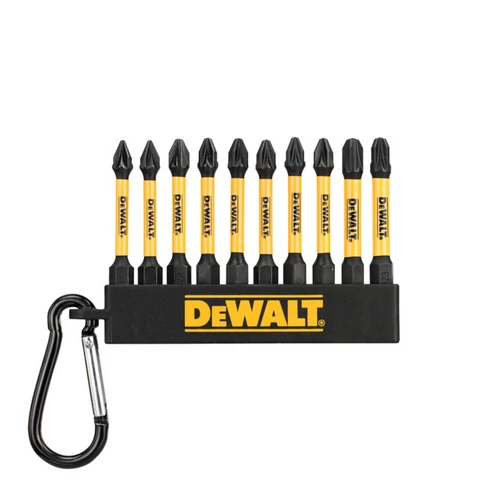 DeWalt FLEXTORQ 10 db-os PZ bitkészlet 57 mm karabínerrel