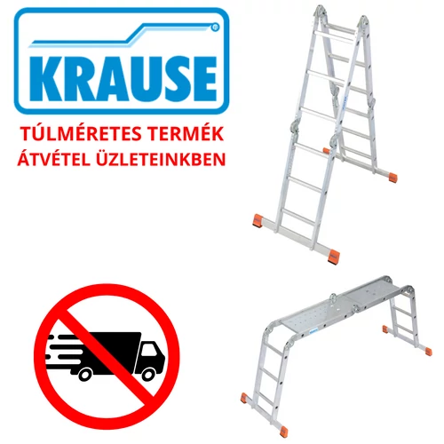 Krause MultiMatic univerzális csuklós létra 4x3 fokos acéllemez dobogóval