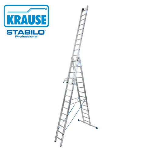 KRAUSE Stabilo sokcélú létra 3x14 fali vezetőgörgőkkel