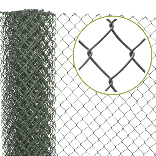 Drótfonat horganyzott+PVC antracit tekercs 180 cm, osztás: 65x65 mm, anyagvastagság: 1,8 mm+PVC - 2,75 mm (25 m) saját gyártású