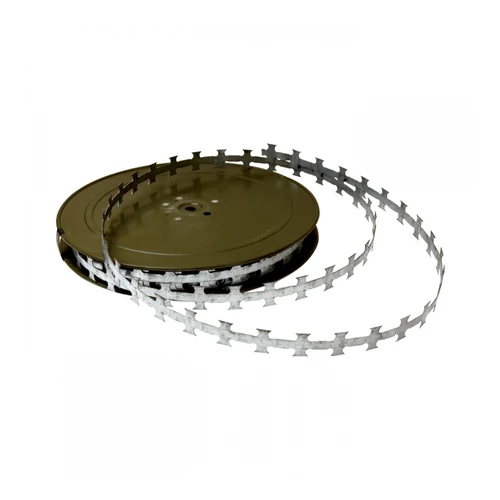 Pengés huzal szalag 20 mm szélességgel, 25 mm tüsketávolsággal, 50 m hosszban