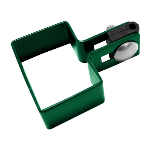 Bilincs 60×40 mm oszlophoz zöld fém vég