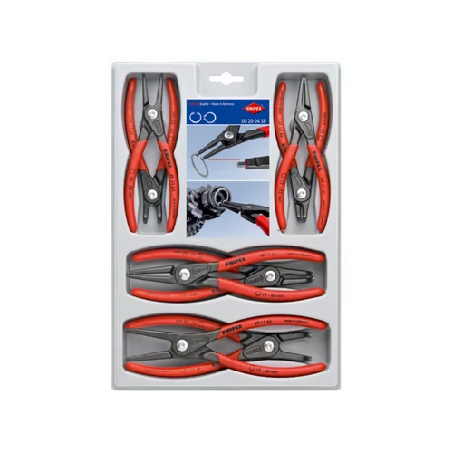 KNIPEX zégergyűrű fogó készlet – 8 részes belső és külső gyűrűkhöz