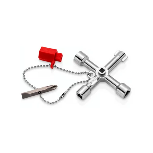 KNIPEX kapcsolószekrény kulcs – 76 mm | 00 11 03 – ipari, többprofilos kivitelben