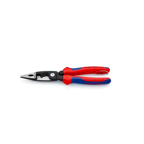 KNIPEX szigetelt szerelőfogó 200 mm – VDE-tanúsítvánnyal, zuhanásbiztosító szemmel, ergonomikus markolattal, 13 82 200 T típus