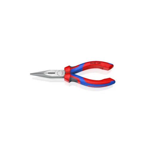 KNIPEX 25 02 160 fél-kerek csőrű rádiófogó vágóéllel – 160 mm – kényelmes markolattal