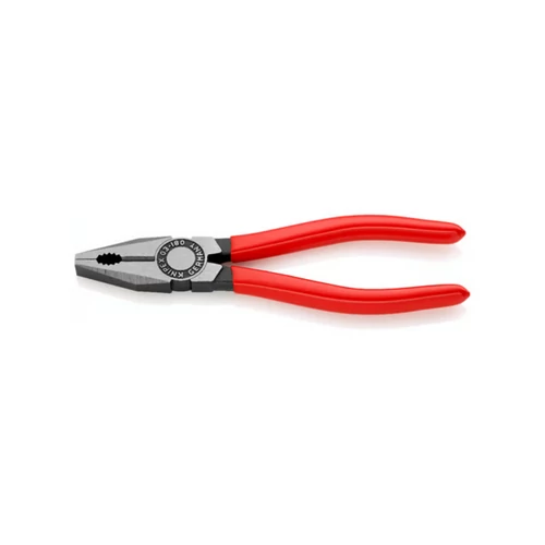 KNIPEX kombinált fogó fazettás vágóéllel – 180 mm, fekete atramentált kivitel