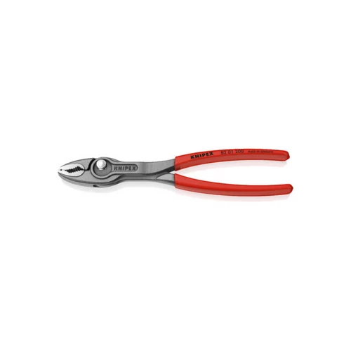 KNIPEX TwinGrip® kombinált homlok- és oldalharapó fogó 200 mm – szürkére foszfátozott fej, csúszásmentes markolat, precíziós szerszám