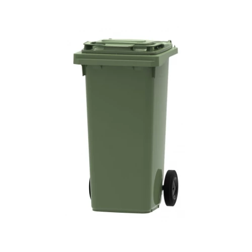 Háztartási kuka kerékkel, 120 literes, zöld