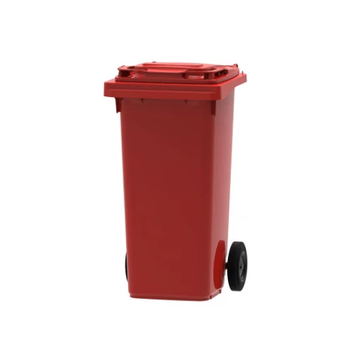 Háztartási kuka kerékkel, 240 literes, piros