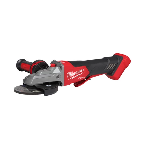 Milwaukee M18 FUEL™ M18FSAGF125XPDB-0X 125 mm laposfejű sarokcsiszoló fékező funkcióval, hosszú alsó kapcsolóval, akku nélkül, kofferben