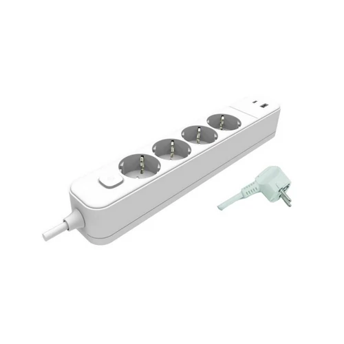 UltraTech 4-es elosztó kapcsolóval USB-A+C 2m 3x1mm2