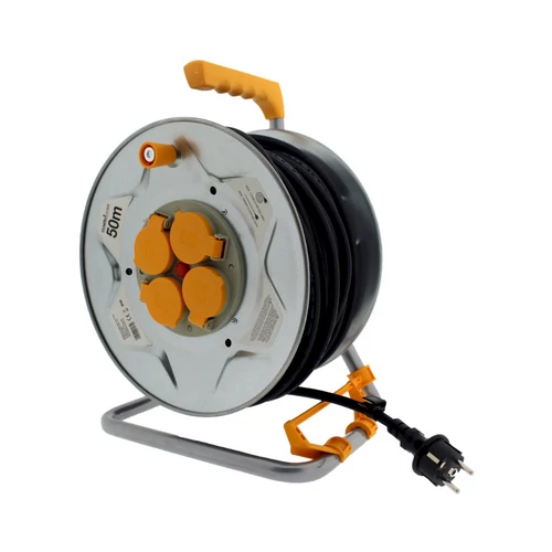UltraTech kábeldob 50m fém dob kábelvezető H07RN-F 3x1,5 IP44
