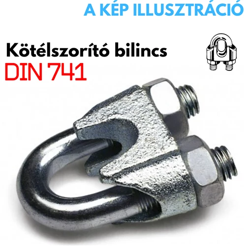 Kötélszorító bilincs DIN741 8mm