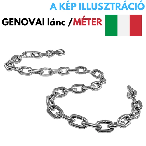 Genovai lánc 2,7 mm (16) horganyzott acélból, 37 kg teherbírással