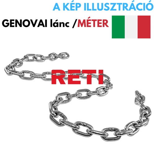 Genovai lánc 5,5 mm (22) horganyzott acélból, 350 kg teherbírással