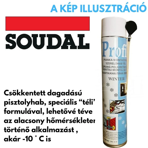 Soudal Profil kézi szerelőhab TÉLI 700ml