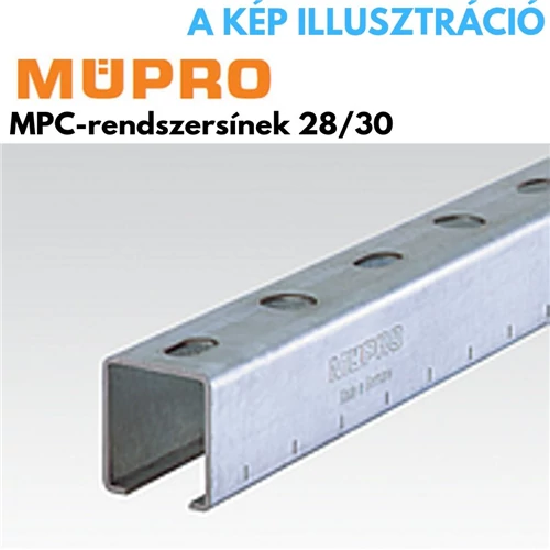 Müpro MPC rendszersín 28/30 3000 mm horganyzott