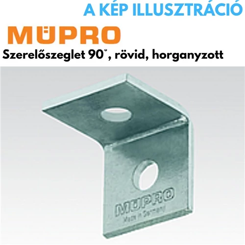 Müpro szerelő szeglet 90° 38/24, 40/120, 41/21, 41/124 profilhoz horganyzott