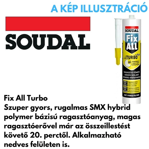 Soudal Fix-All Turbo ragasztó fehér 290ml