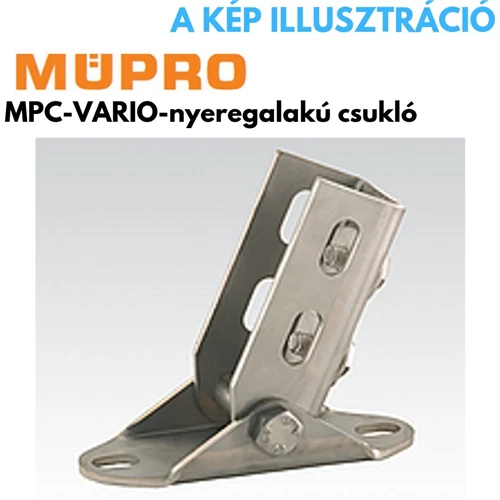 Müpro MPC Vario nyeregalakú rögzítő 38/40–40/80 profilhoz horganyzott