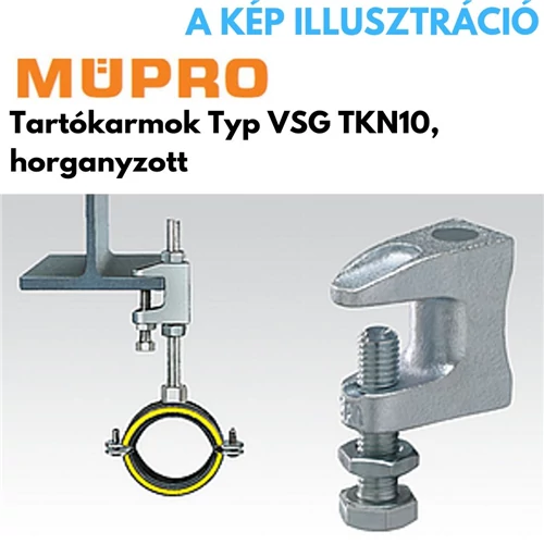 MÜPRO függesztő kapocs 9mm, 3-18mm