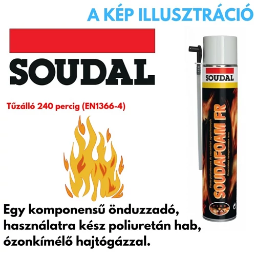 Soudal tűzgátló purhab 750ml