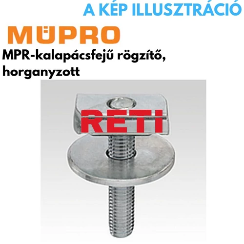 Müpro MPR kalapácsfejű rögzítő M8×35 41/21, 41/124 profilhoz horganyzott