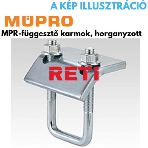 Müpro MPR függesztő karom M8 41/21, 41/41, 41/42 profilhoz horganyzott