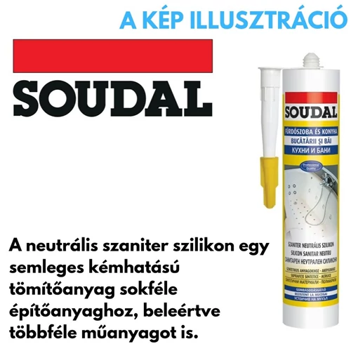 Soudal szilikon szaniter fehér 280 ml