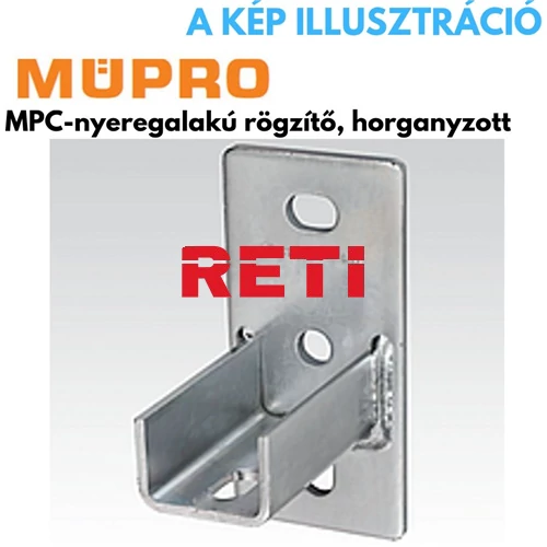 Müpro MPC nyeregalakú keresztirányú rögzítő 27/18–28/30 profilhoz horganyzott