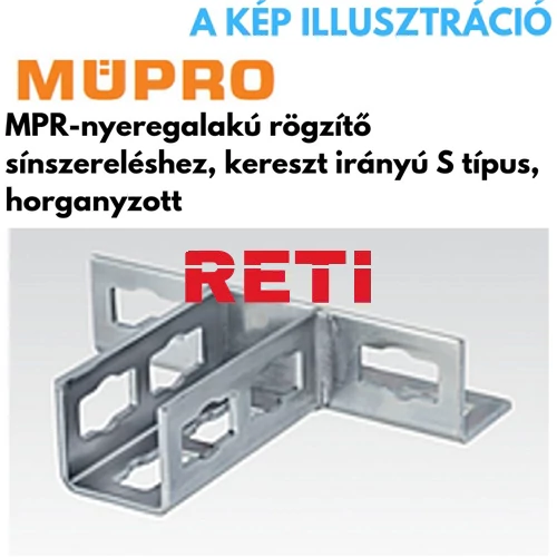 Müpro MPR gyorsrögzítő S+ M12 sarokszereléshez 41/21, 41/124 profilhoz horganyzott