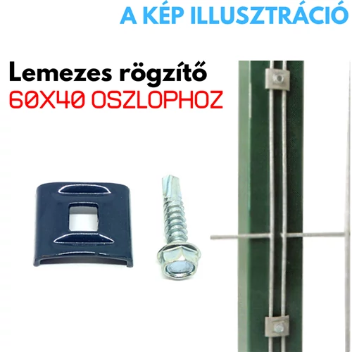 Lemezes rögzítő táblás kerítéshez 4 mm RAL7016 antracit