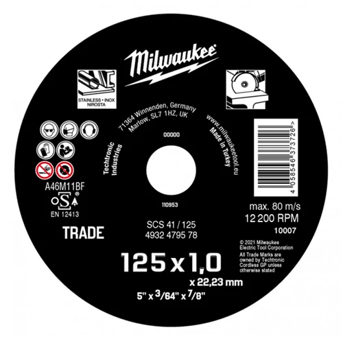 Milwaukee Vágókorong fémhez ECO SCS41 125x1 mm