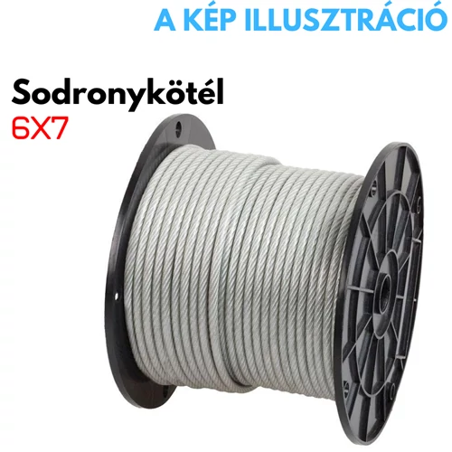Sodronykötél horganyzott, anyagvastagság: 3,0mm EN12385-4 (200m)