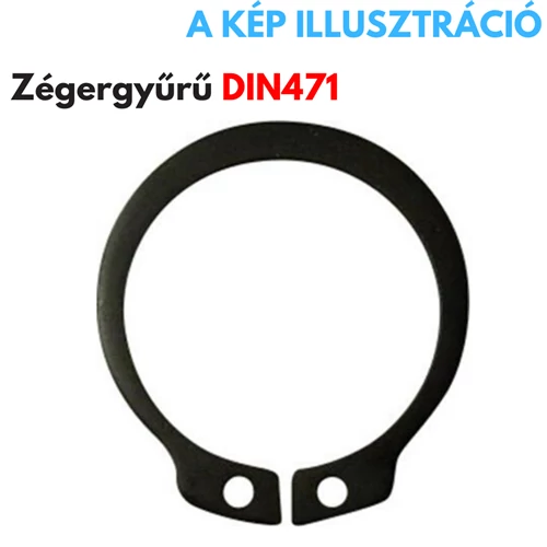 Zégergyűrű külső 17 mm DIN471 ipari alkalmazáshoz