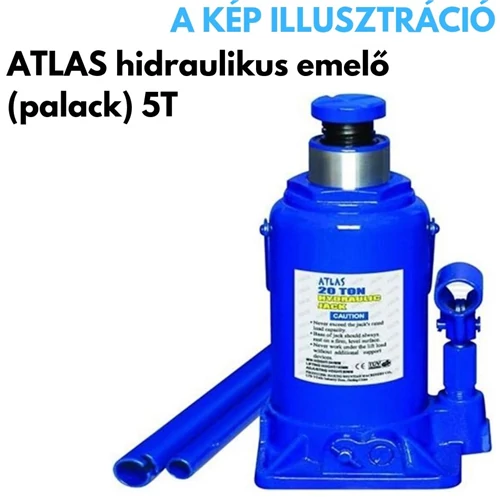 ATLAS hidraulikus palackemelő 5 tonnás teherbírással