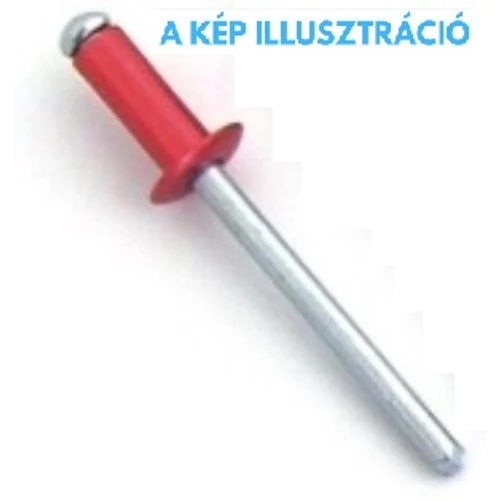 Alu-acél félgömbfejű nyitott popszegecs (AST) 3,2x8mm RAL3000