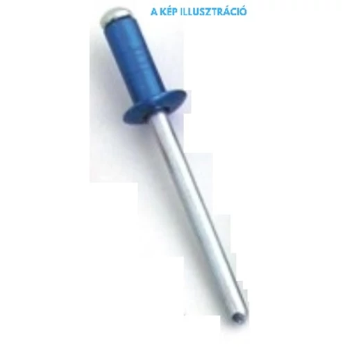 Alu-acél félgömbfejű nyitott popszegecs (AST) 3,2x8mm RAL5010