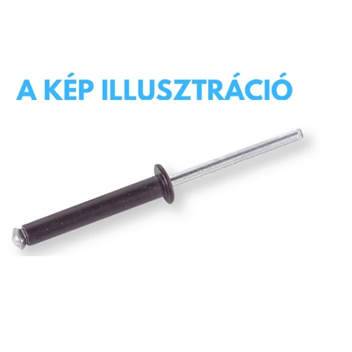 Alu-acél félgömbfejű nyitott popszegecs (AST) 3,2x8mm RAL7016